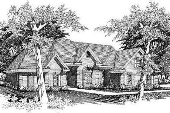 Exterior - Front Elevation for Traditional House Plan #329-274 - 4 bed, 3 bath