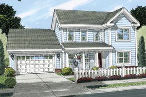Country Exterior - Front Elevation Plan #513-2056