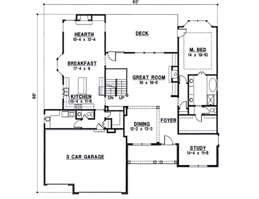 Traditional Style House Plan - 4 Beds 3 Baths 3577 Sq/Ft Plan #67-795 ...