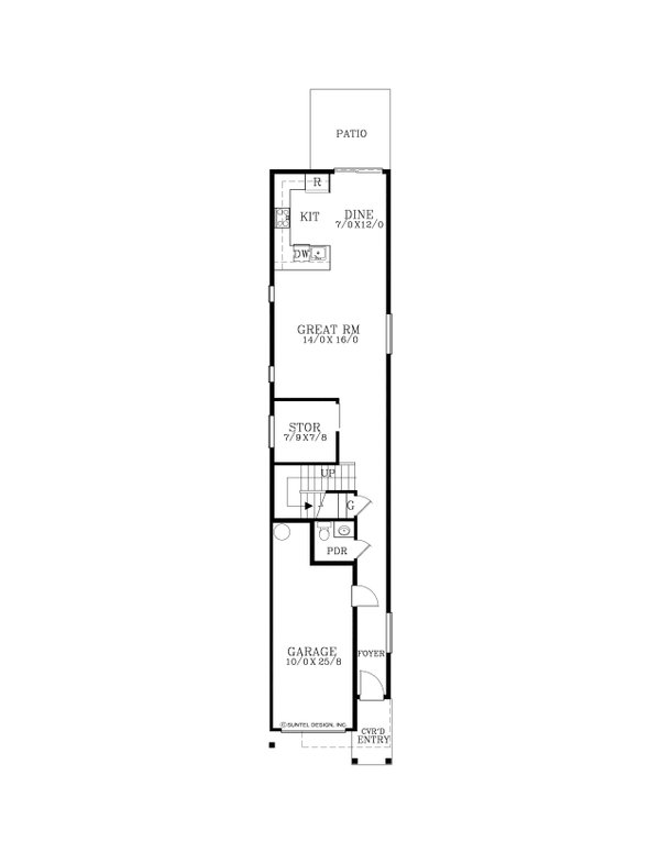 House Blueprint - Craftsman Floor Plan - Main Floor Plan #53-761