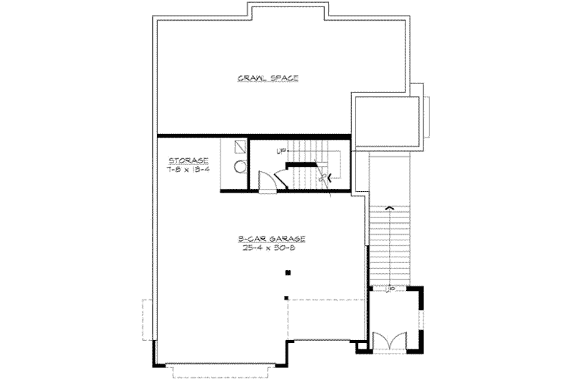 Home Plan - Floor Plan - Lower Floor for Craftsman House Plan #132-148 - 3 bed, 2.5 bath