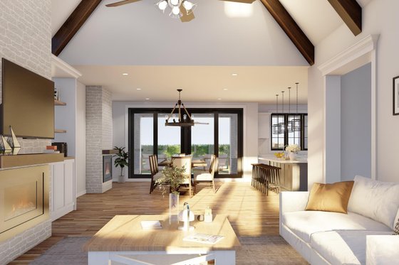 Interior - Family Room 1 for European House Plan #923-338 - 4 bed, 4 bath