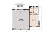 Traditional Style House Plan - 1 Beds 1 Baths 350 Sq/Ft Plan #124-790 
