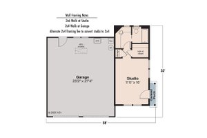 Floor Plan - Main Floor for Traditional House Plan #124-790 - 1 bed, 1 bath