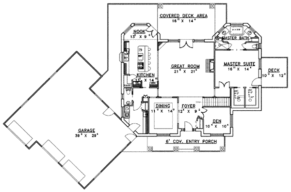 House Plan Design - Modern Floor Plan - Main Floor Plan #117-425