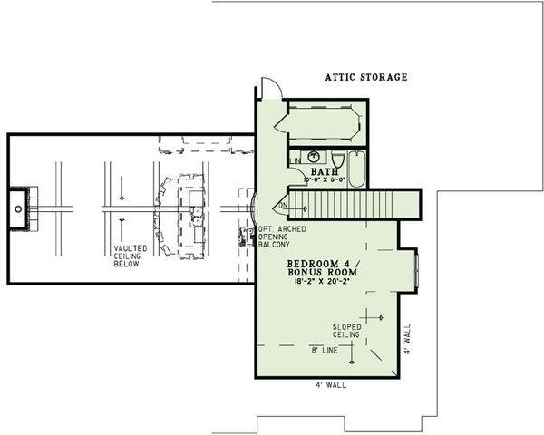 House Plan Design - European Floor Plan - Upper Floor Plan #17-2496