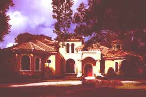 Exterior - Front Elevation for Mediterranean House Plan #135-136 - 5 bed, 5.5 bath