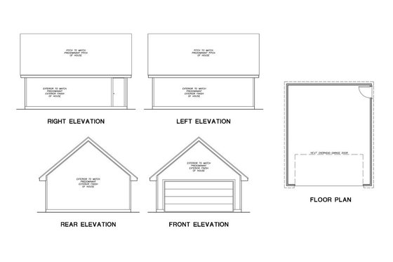 Exterior - Front Elevation 4 for Country House Plan #472-283 - 3 bed, 2 bath