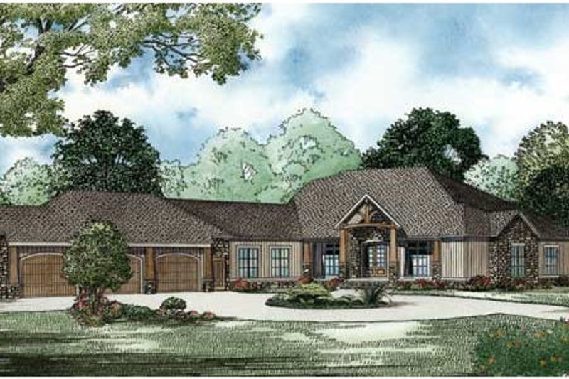 House Blueprint - Craftsman Exterior - Front Elevation Plan #17-2358