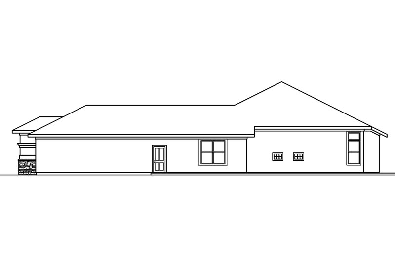 Home Plan - Exterior - Other Elevation 4 for Mediterranean House Plan #124-545 - 2 bed, 2.5 bath