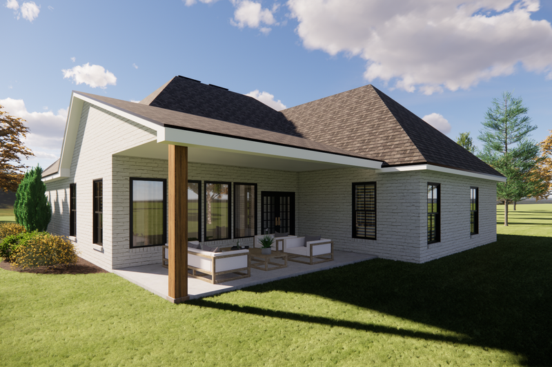 Dream House Plan - Exterior - Rear Elevation for Traditional House Plan #1098-15 - 5 bed, 3 bath