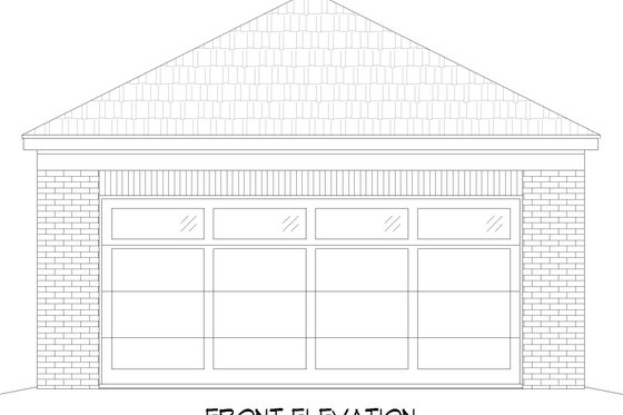 Exterior - Front Elevation 3 for Southern House Plan #932-921, 0 bath