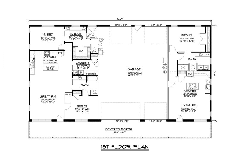 House Plan Design - Floor Plan - Main Floor for Country House Plan #1064-262 - 3 bed, 3 bath