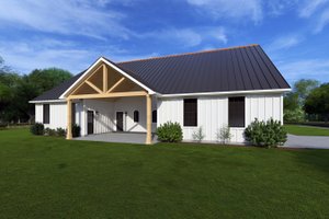 Exterior - Rear Elevation for Farmhouse House Plan #1111-30 - 4 bed, 2.5 bath