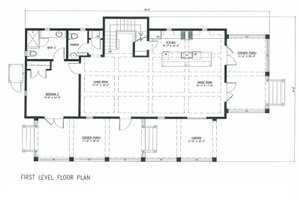 Floor Plan - Main Floor for Beach House Plan #443-9 - 4 bed, 4.5 bath