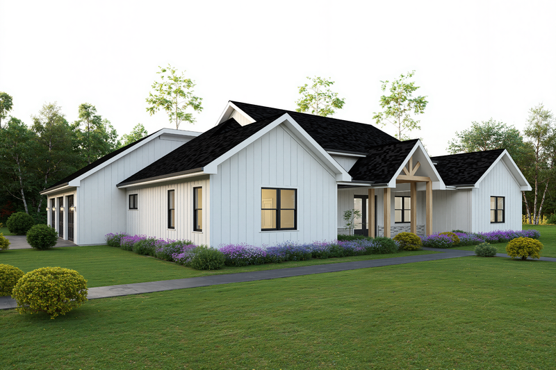 Architectural House Design - Exterior - Front Elevation 3 for Farmhouse House Plan #1112-19 - 4 bed, 3.5 bath