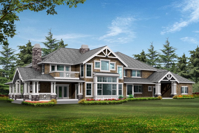 House Plan Design - Exterior - Rear Elevation for Craftsman House Plan #132-213 - 4 bed, 3.5 bath