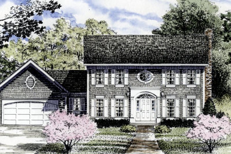 Colonial Style House Plan - 4 Beds 2.5 Baths 2050 Sq/Ft Plan #316-123