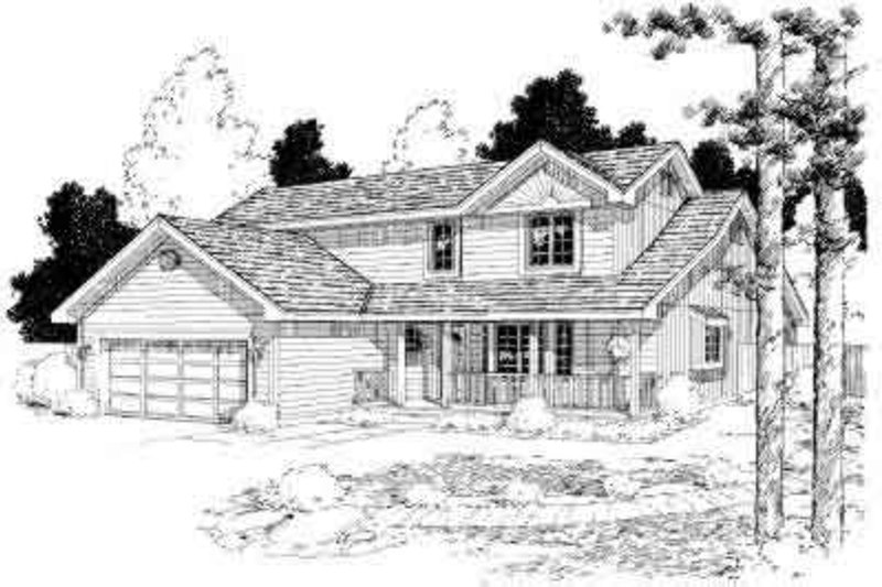 Exterior - Front Elevation 2 for Traditional House Plan #312-316 - 3 bed, 2.5 bath