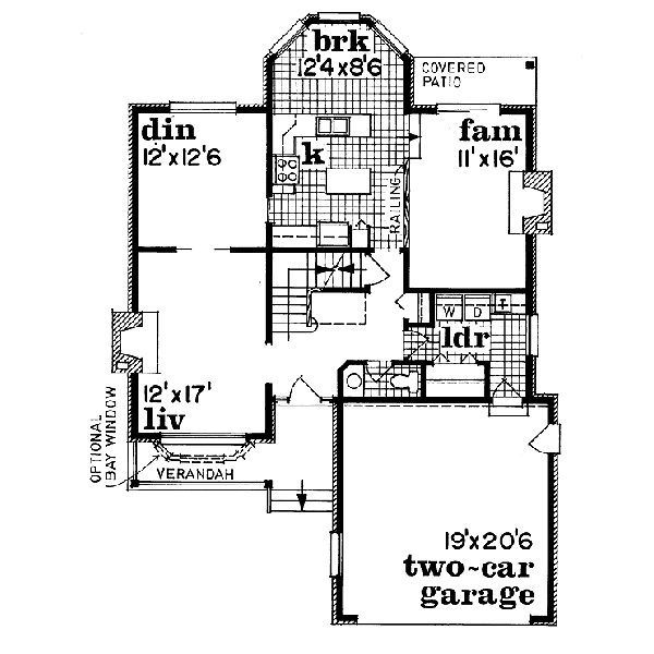 European Floor Plan - Main Floor Plan #47-182
