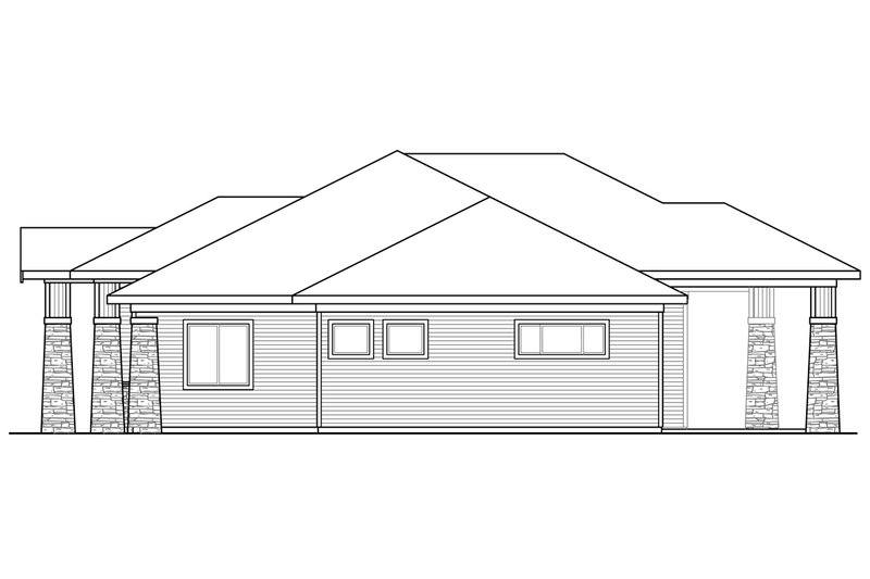 Architectural House Design - Exterior - Other Elevation 1 for Craftsman House Plan #124-1167 - 3 bed, 3 bath
