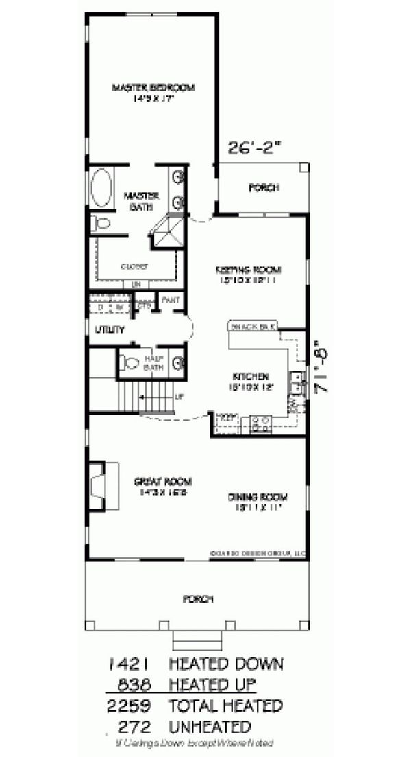 Farmhouse Floor Plan - Main Floor Plan #424-203