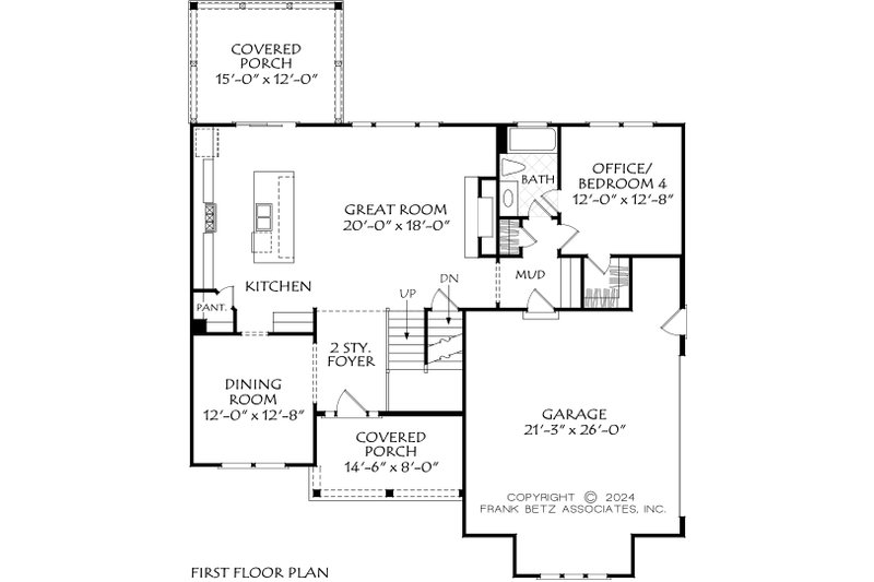 House Plan Design - Floor Plan - Main Floor for Traditional House Plan #927-1052 - 4 bed, 3 bath