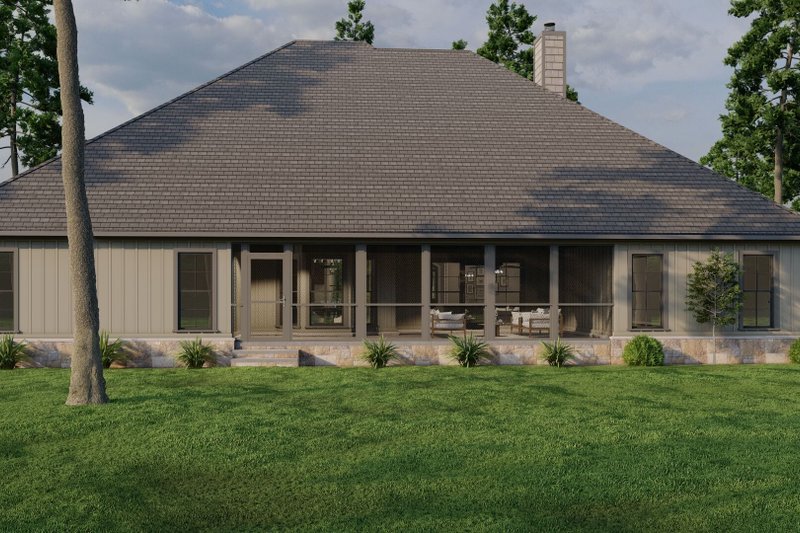 Home Plan - Exterior - Rear Elevation for Ranch House Plan #923-75 - 4 bed, 3 bath
