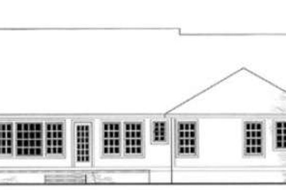 Exterior - Rear Elevation for Southern House Plan #406-212 - 3 bed, 2 bath