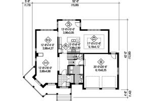 Floor Plan - Main Floor for Traditional House Plan #25-4344 - 3 bed, 2 bath