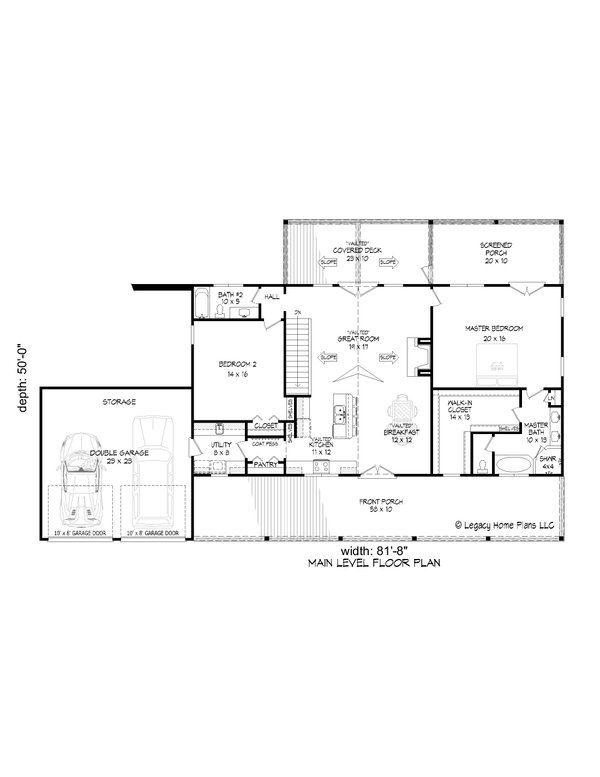 Ranch Floor Plan - Main Floor Plan #932-677