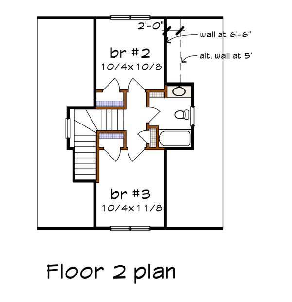 House Plan Design - Farmhouse Floor Plan - Upper Floor Plan #79-337