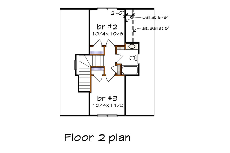 House Plan Design - Floor Plan - Upper Floor for Farmhouse House Plan #79-337 - 3 bed, 2.5 bath