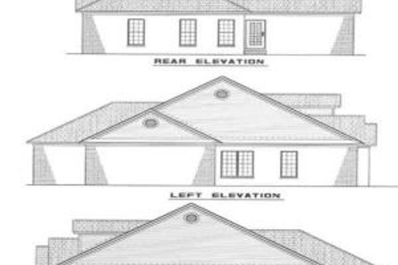 Home Plan - Exterior - Rear Elevation for Traditional House Plan #17-195 - 3 bed, 2 bath
