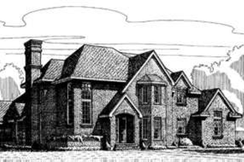 Home Plan - European Exterior - Front Elevation Plan #410-413