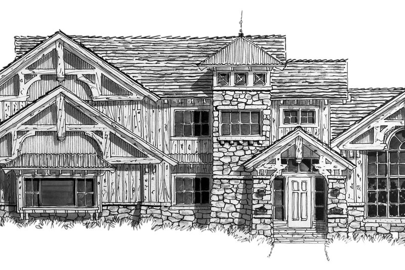 House Blueprint - Exterior - Front Elevation 4 for Traditional House Plan #942-65 - 3 bed, 2.5 bath