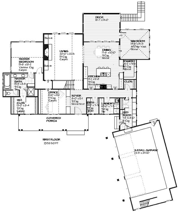 Country style house plan design