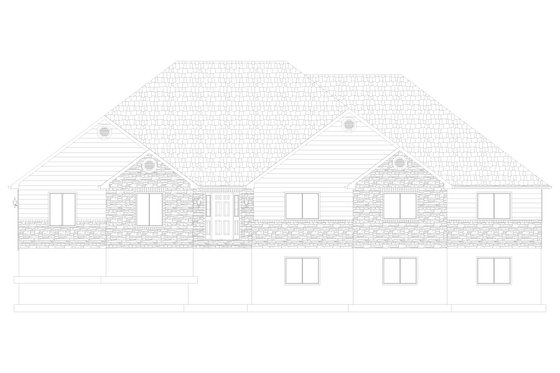Exterior - Front Elevation 4 for Ranch House Plan #1060-298 - 3 bed, 2 bath