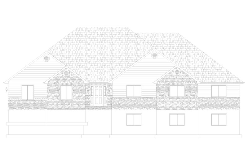 Dream House Plan - Exterior - Front Elevation 4 for Ranch House Plan #1060-298 - 3 bed, 2 bath