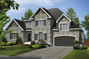 Traditional Exterior - Front Elevation Plan #25-4610