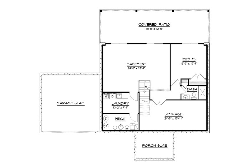 Architectural House Design - Floor Plan - Lower Floor for Modern House Plan #1064-496 - 2 bed, 2 bath