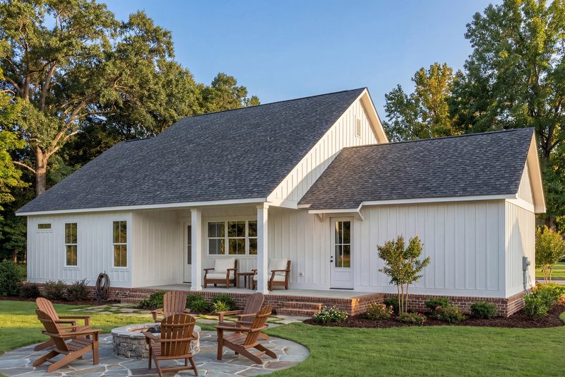 House Plan Design - Exterior - Rear Elevation for Farmhouse House Plan #430-318 - 3 bed, 2 bath