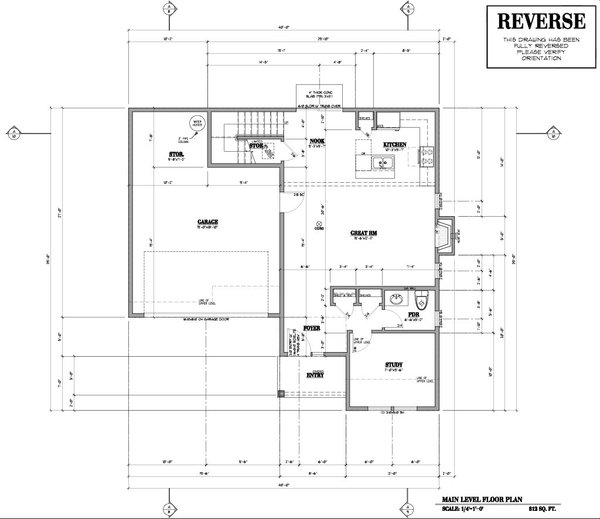 Dream House Plan - Craftsman Floor Plan - Main Floor Plan #53-774
