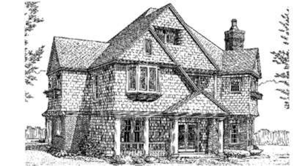 I love the Arts and Craft Era...bungalow house drawing. | Arts and crafts  house, Arts and crafts bungalow, House drawing