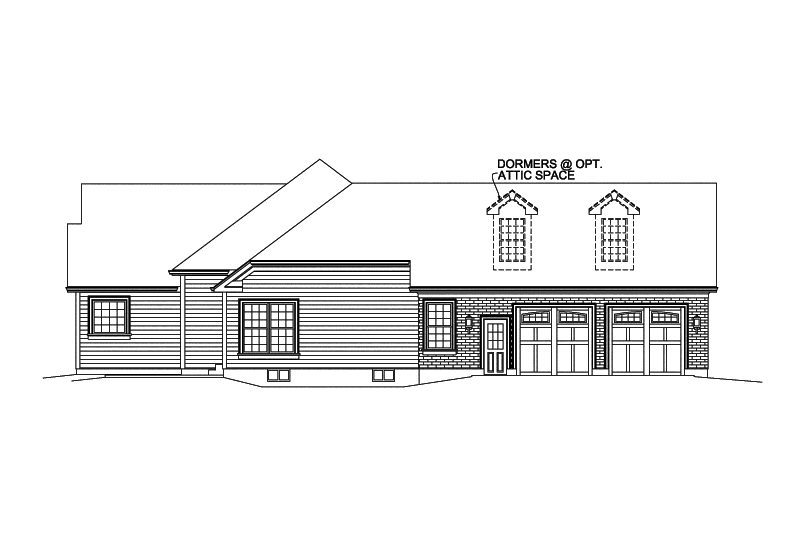 Home Plan - Exterior - Other Elevation for Ranch House Plan #57-621 - 3 bed, 3.5 bath