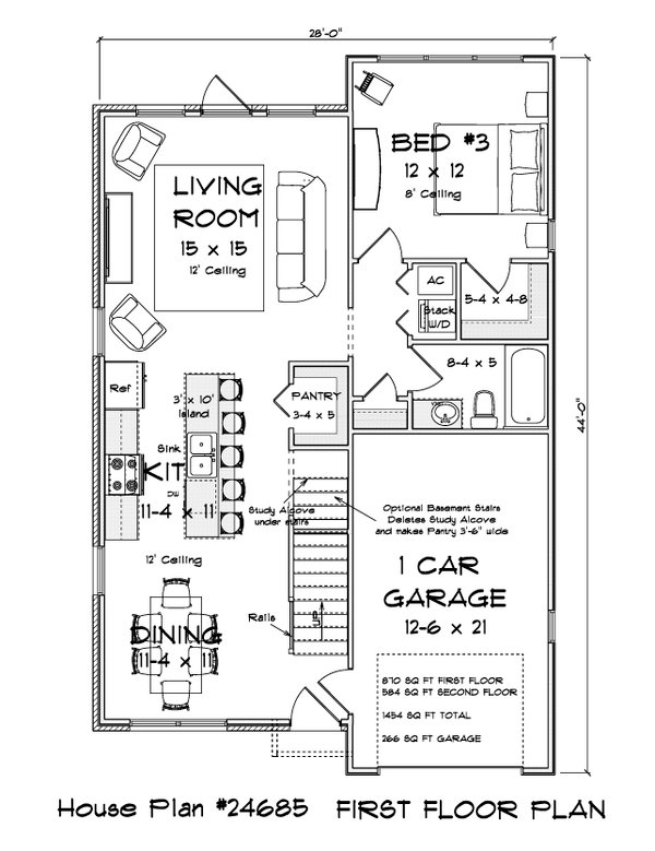 Dream House Plan - Floor Plan - Main Floor for Modern House Plan #513-2477 - 3 bed, 3 bath