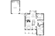 Country Style House Plan - 2 Beds 1 Baths 1072 Sq/Ft Plan #23-2330 