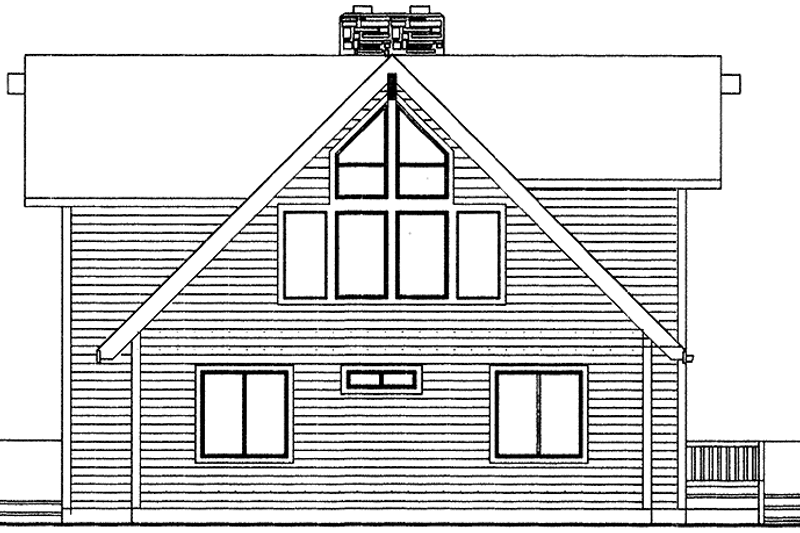 Dream House Plan - Exterior - Rear Elevation for European House Plan #997-3 - 3 bed, 2.5 bath