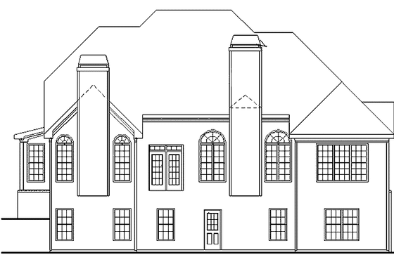Exterior - Rear Elevation for European House Plan #927-693 - 3 bed, 3.5 bath
