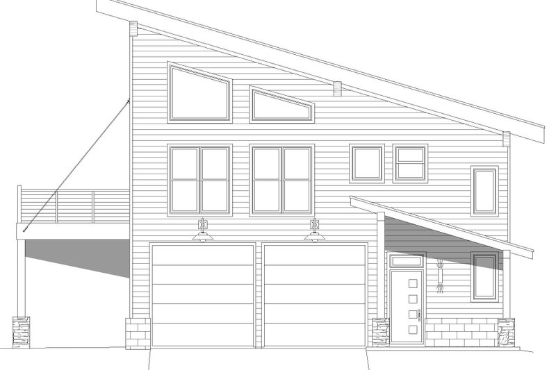 Home Plan - Exterior - Front Elevation 3 for Contemporary House Plan #932-365 - 2 bed, 2 bath